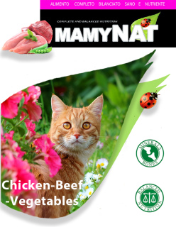Фото №1. Mamynat Cat Adult: Курица - Говядина - Овощи. Для взрослых кошек. Италия. 20 кг. в Москве. Цена 3465руб. Объявление №3438