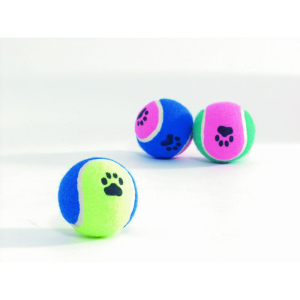 Фото №1. Игрушка для собак Beeztees Мячик теннисный с отпечатками лап, разноцветный, в Минске. Цена 64руб. Объявление №994